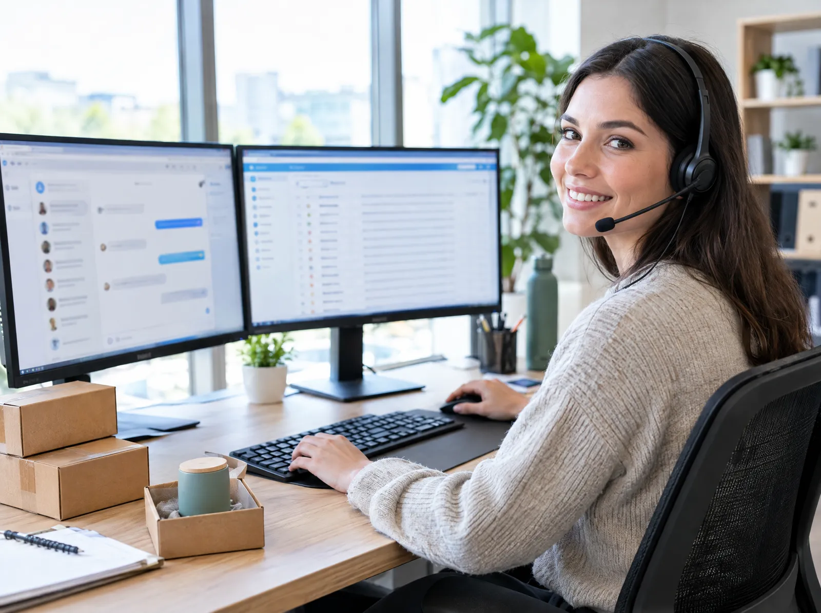 A live chat agent answering website chats